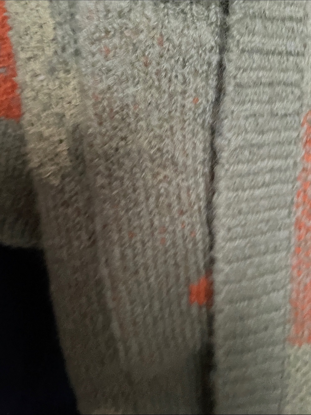 POL Floral Stripe Open-Front Cardigan - Gray & Coral - Picture 4 of 14